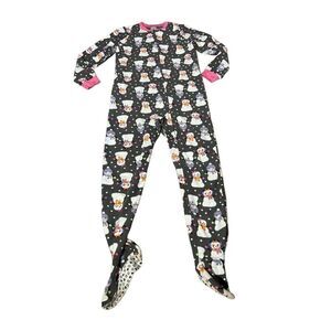 Jumping Beans Footie Snowmen Fleece Girls Size 7